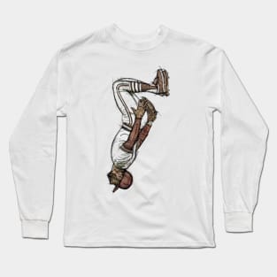 Ozzie Smith St. Louis Sketch Backflip Long Sleeve T-Shirt